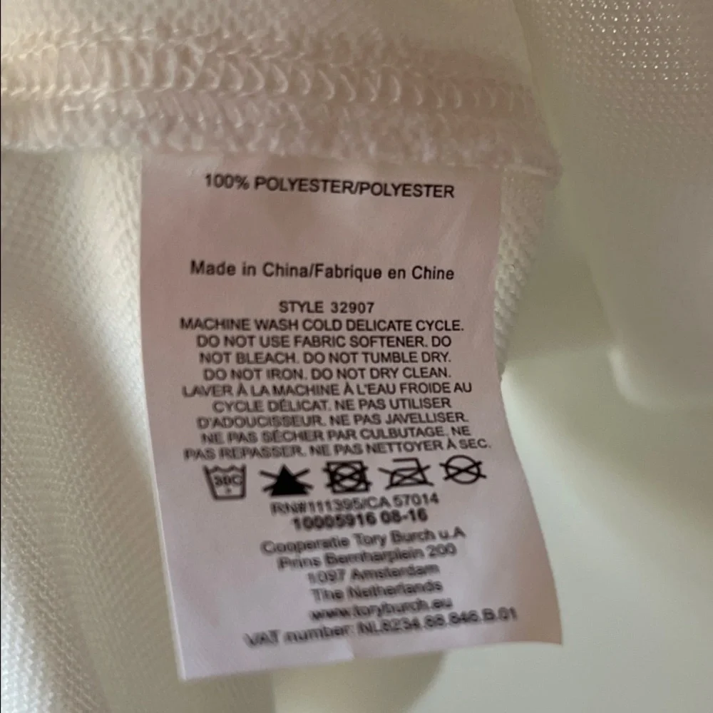 NWT Tory Sport White Mini Dress with Vibrant Trim - Picture 6 of 6